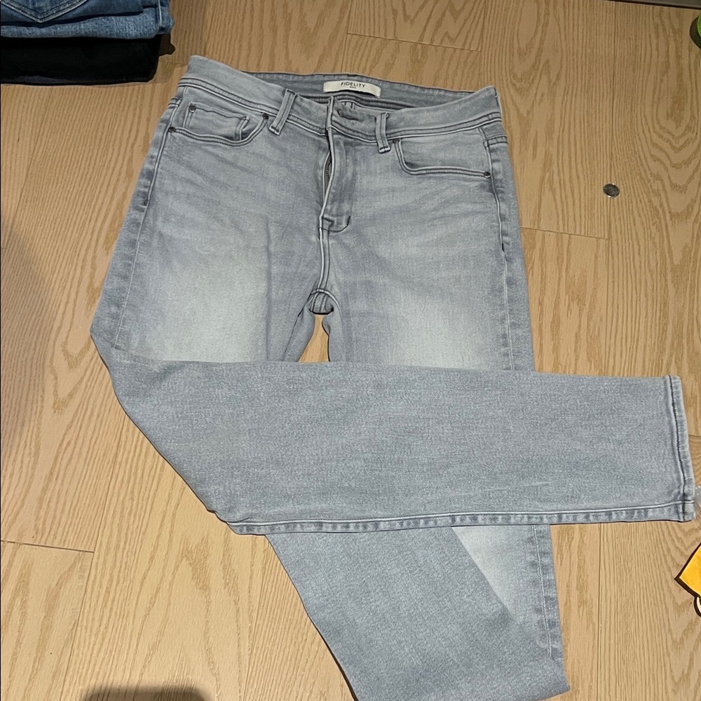 Fidelity Light Gray Denim Jeans